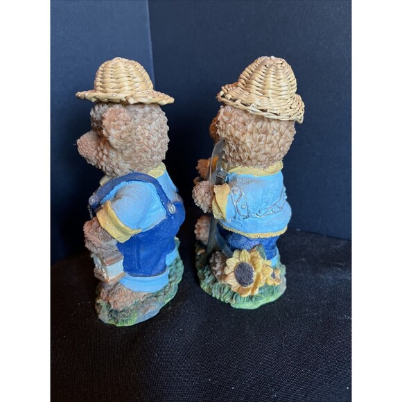 Vintage K’s Collection Teddy Bear Working Gardening Figurines Lot Of 2 - Picture 5 of 10